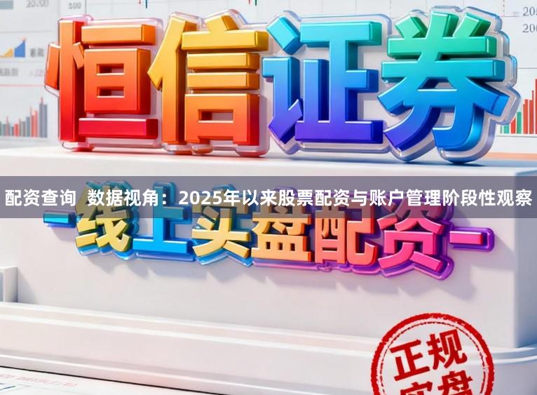 配资查询  数据视角：2025年以来股票配资与账户管理阶段性观察