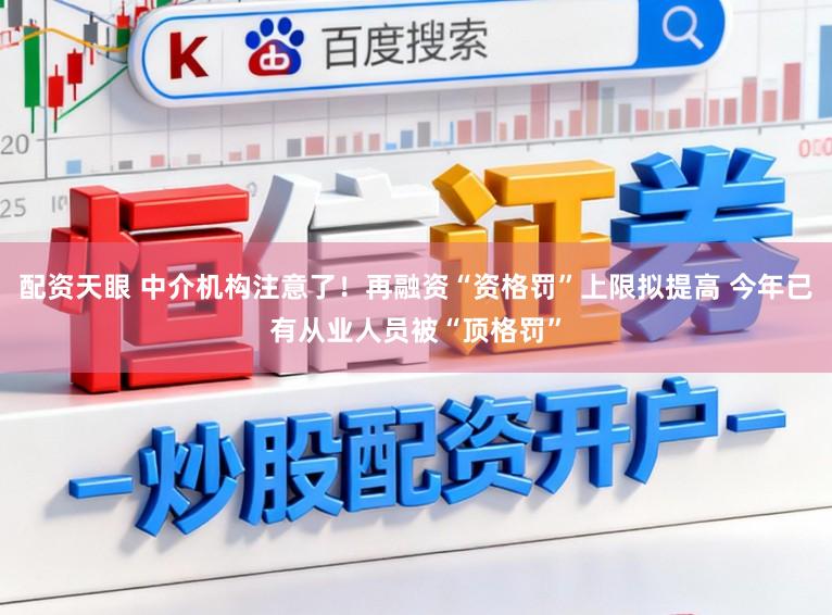 配资天眼 中介机构注意了！再融资“资格罚”上限拟提高 今年已有从业人员被“顶格罚”
